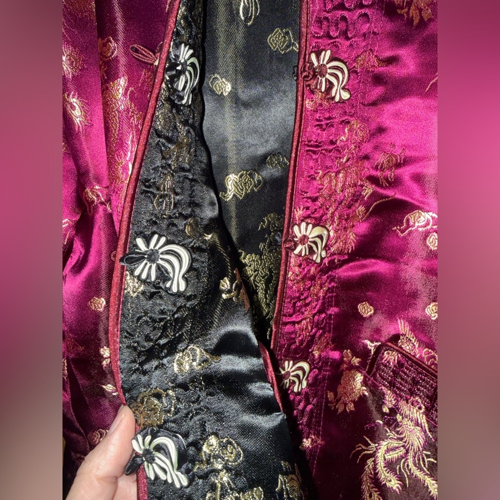 🐉✨ NWOT Chinese Tang-Style Dragon Satin Jacket | Statement Piece, Japanese 2013 - Picture 4 of 8